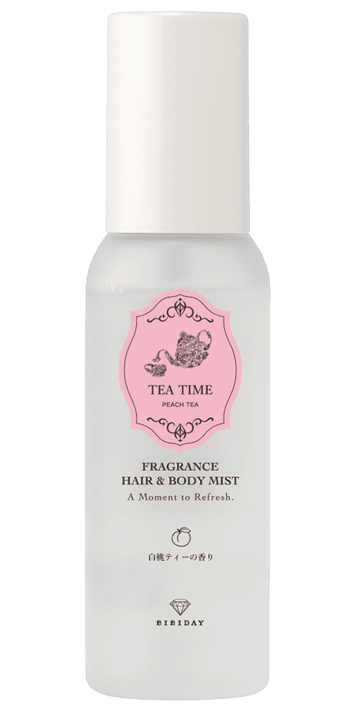 BIBIDAY TEA TIME ヘア＆ボディミスト 白桃ティーの香り