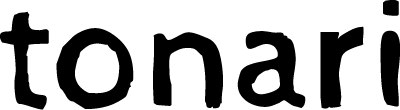 黒色でtonariと描かれたブランドロゴ